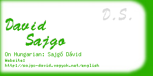 david sajgo business card